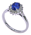 Zaffiro Blu montato su anello